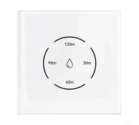 Interrupteur intelligent Wi-Fi pour chauffe-eau compatible avec l'application Tuya - Écran tactile - Contrôleur de chaudière - Fonction minuterie - Noir (blanc)