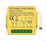 Interrupteur Intelligent WiFi 16A Compatible Matter | Compatible Matter, pour alexa, Google, pour siri; contrÃ´le vocal mains libres; automatisation complÃ¨te maison (1CH)
