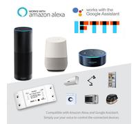 Interrupteur intelligent Wifi 16a, Module relai, moniteur d'alimentation, Tuya, Smart Life App, télécommande, minuterie, fonctionne avec Alexa Google Home