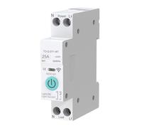 Interrupteur Intelligent WiFi, 1P+N 25A 230V Télécommande sans Fil pour Maison Connectée Minuterie Commande Vocale, Compatible avec l'Application Smart Life TUYA, Montage sur Rail DIN