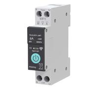 Interrupteur Intelligent WiFi, 1P+N 6A 230V Télécommande sans Fil pour Maison Connectée Minuterie Commande Vocale, Suivi de la Consommation, Compatible avec l'Application Smart Life TUYA