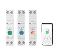 Interrupteur intelligent WIFI 63A, disjoncteur 1P, compteur d'énergie, compteur de puissance kWh, minuterie, relais MCB, protection contre la tension et le courant Smart Life(TXCB1-TW No metering,20A)