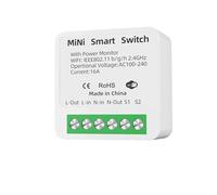 Interrupteur intelligent WiFi Mini avec moniteur d'alimentation 16 A, commande bidirectionnelle, minuterie, disjoncteur, relais, fonctionne(With Power Monitor,Zigbee Switch)