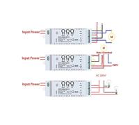 Interrupteur intelligent WiFi Tuya 2 canaux avec minuterie et télécommande 85-265 V USB 5 V 2,4 GHz, module domotique Smartlife