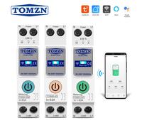 Interrupteur intelligent WIFI TUYA Smartlife 63A TOMZN 1P+N avec compteur d'énergie, surveillance de la consommation Kwh, disjoncteur, minuterie, relais MCB