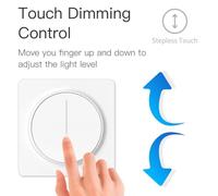 Interrupteur intelligent Wifi, variateur de lumière, télécommande, panneau sans contact, pour l'extérieur, fonctionne avec Alexa Google Home