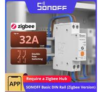 SONOFF BASIC-ZB1GSP Interrupteur intelligent Zigbee 3.0 sur rail DIN, 32A, haute capacité, surveillance de l'énergie, commutation bipolaire sécurisée