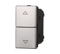 Interrupteur interbloqué double monte-bas, volets, volets roulants, gris, compatible avec BTicino Axolute, fruits, interrupteurs, boutons, déviateurs, pour plaques originales et compatibles