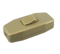 Interrupteur intermédiaire doré avec décharge de traction et contacts à vis, bascule marche/arrêt, interrupteur à câble, 6 A 250 V~, convient pour lampe LED