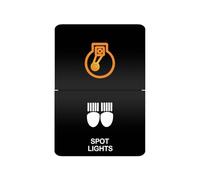 Interrupteur Interrupteur à double bouton-poussoir 12 barre lumineuse orange/blanc Convient pour Toyota 4Runner Prado Landcruiser, dimensions 32,5 mm x 22 mm Momentané Bouton(Compressor spot)