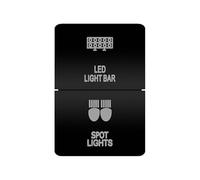 Interrupteur Interrupteur à double poussoir, lumière blanche orange 12 Compatible con Toyota 4 Runner, Carolla, Hilux, Prado, Landcruiser, RAV4, HiAce Momentané Bouton(BAR SPOT)