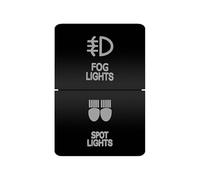 Interrupteur Interrupteur à double poussoir, lumière blanche orange 12 Compatible con Toyota 4 Runner, Carolla, Hilux, Prado, Landcruiser, RAV4, HiAce Momentané Bouton(FOG SPOT)