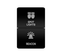 Interrupteur Interrupteur à double poussoir, lumière blanche orange 12 Compatible con Toyota 4 Runner, Carolla, Hilux, Prado, Landcruiser, RAV4, HiAce Momentané Bouton(SPOT BEACON)