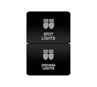 Interrupteur Interrupteur à double poussoir, lumière blanche orange 12 Compatible con Toyota 4 Runner, Carolla, Hilux, Prado, Landcruiser, RAV4, HiAce Momentané Bouton(SPOT DRIVING)