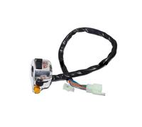 Interrupteur Interrupteur D'éclairage Antibrouillard pour Scooter Rétro Klaxon De Frein À Tambour Étanche 22MM Guidon Droit Gauche pour Moto E-Bike Serrure D'allumage(Left Without Lever)
