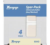 Interrupteur, Interrupteur va-et-vient Kopp 581617059 RIVO blanc pur (RAL 9010) 4 pièces