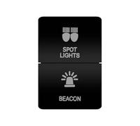 Interrupteur Interrupteurs à double bouton-poussoir pour voiture, Convient pour Toyota Landcruiser Prado 150 200 HiAce 4Runner Camry Corolla Kluger Momentané Bouton(Spot beacon)