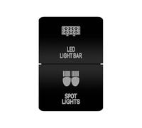 Interrupteur Interrupteurs à double bouton-poussoir pour voiture, Convient pour Toyota Landcruiser Prado 150 200 HiAce 4Runner Camry Corolla Kluger Momentané Bouton(Bar spot)