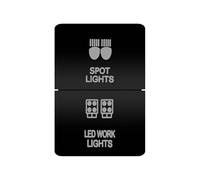 Interrupteur Interrupteurs à double bouton-poussoir pour voiture, Convient pour Toyota Landcruiser Prado 150 200 HiAce 4Runner Camry Corolla Kluger Momentané Bouton(Spot reverse)