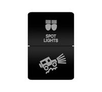 Interrupteur Interrupteurs à double bouton-poussoir pour voiture, Convient pour Toyota Landcruiser Prado 150 200 HiAce 4Runner Camry Corolla Kluger Momentané Bouton(Spot off road)