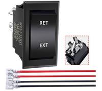 Interrupteur inverseur de polarité 12V, 3 positions momentané DPDT 4 broches (ON)-Off-(ON) 20A, pour caravane 5th Wheel, modèle YYV