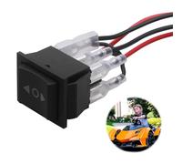 Interrupteur Inverseur de Polarité 12V, Moteur à Courant Continu 10A, 6 Broches, 3 Positions Momentanées, ON-Off-ON, Noir, Interrupteur à Bascule, Inversion de Direction Facile, Fiable et Durable
