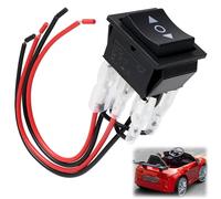 Interrupteur Inverseur de Polarité, 12v Moteur à Courant Continu 10A Polarité Inverseur Avec Fil, 6 Broches 3 Positions Momentanée ON-Off-ON, Inversion de Direction Facile, Fiable et Durable