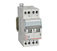 Interrupteur-inverseur modulaire double va-et-vient à point milieu 250V~ - 2 modules