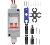 Interrupteur isolateur photovoltaïque CC 500 V 32 A avec étanchéité IP65, coque ABS + PC et bornes photovoltaïques pour systèmes d'énergie solaire dans les installations hors réseau