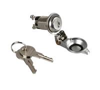 Interrupteur lampe à clé 12/24 V 10 A perçage Ø 19,2 mm max. 19 mm | Contacts à vis ou Faston 6,3 x 0,8 mm, OEM 45550