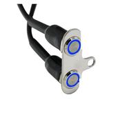 Interrupteur LED Pour Moto En Acier Inoxydable, Interrupteur Marche-arrêt Pour Guidon, Bouton De Montage Réglable, Antibrouillard DC12V(D2)