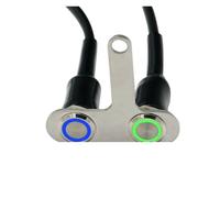 Interrupteur LED Pour Moto En Acier Inoxydable, Interrupteur Marche-arrêt Pour Guidon, Bouton De Montage Réglable, Antibrouillard DC12V(B3)