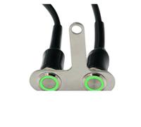 Interrupteur LED Pour Moto En Acier Inoxydable, Interrupteur Marche-arrêt Pour Guidon, Bouton De Montage Réglable, Antibrouillard DC12V(Gray)