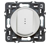 Interrupteur LEGRAND Va et Vient Témoin Céliane Soft 10A Blanc (Voyant Fourni)