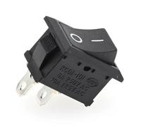 Interrupteur Leve Vitre 5/20/100PCS KCD1-101 6A 250V 10A 125V Interrupteur à bascule 2 broches Voiture Bateau Rond Point Lumière ON/OFF Noir 15X21mm