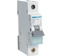 Interrupteur LS 1 pôle 6kA caractéristique B 16A 1 module Hager MBN116