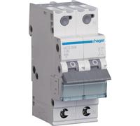 Interrupteur LS 1P+N 6kA C-6A Quick Connect 2 modules Hager MCS506