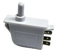 Interrupteur Lumière Bouton-Poussoir 3 Cosses Réfrigérateur Congélateur LTK1-3 Blanc 0.5A 250V - Compatible Whirlpool Bosch Samsung Armoire à Vin - Remplacement Facile Éclairage Porte