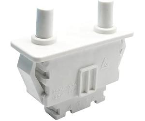 Interrupteur Lumière Bouton-Poussoir Réfrigérateur Congélateur SR-DS04/LTK-6 Blanc 250V 0.7A - Compatible Whirlpool Bosch Samsung Liebherr Armoire à Vin - 4 Cosses