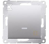 Interrupteur « lumière » LED 10 AX argent mat Simon54 DS1L.01/43