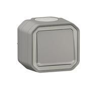 Interrupteur ou va et vient lumineux LEGRAND avec voyant étanche Plexo Gris 10A 250~ IP55 IK08 livré complet pour fixat. saillie
