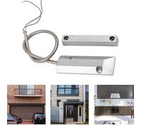 Interrupteur magnétique pour porte de garage avec capteur d'alarme, interrupteur de commande filaire en alliage de zinc avec sortie de signal normalement ouverte ou normalement fermée (normalement