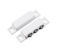 Interrupteur Magnétique pour Porte Interrupteur à Capteur Magnétique Normalement Ouvert/Fermé NC NO Alarme pour Porte et Fenêtre de Sécurité (White)