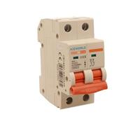 Interrupteur magnétothermique 16 A C16, bipolaire 2P, courbe C 10 kA, 2 modules DIN 220 V AC, certifié IEC60898-1, série professionnelle PB8H