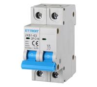Interrupteur magnétothermique 2P, occupe 2 modules, 220V 230V, 16A C16, courbe C, 6KA 6000A