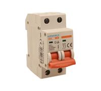 Interrupteur magnétothermique 40 A C40, bipolaire 2P, courbe C 6 kA, 2 modules DIN 220 V AC, certifié IEC60898-1, série SB6L
