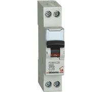 Interrupteur Magnétothermique BTicino Modulaire FC881C20 C20 1P+N 1M 4.5kA