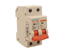 Interrupteur magnétothermique courbe D 10A D10, bipolaire 2P 10 kA, 2 modules DIN 220 V AC, certifié IEC60898-1, série professionnelle PB8H