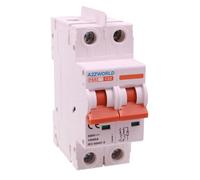 Interrupteur magnétothermique DC 32A, MCB DC 2P 500 V 10 kA, sans polarité, avec séparateur entre pôles, 2 modules IP20, pour batteries photovoltaïques et systèmes en courant continu, modèle P8BZ