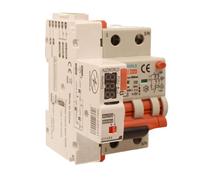 Interrupteur magnétothermique différentiel avec réarmement automatique, type A courbe B, Idn 300 mA / 0,3 A, en 6 A, 2P vrai 6 kA, 3 modules, avec 3 tentatives de réarmement (10s/60s/300s)